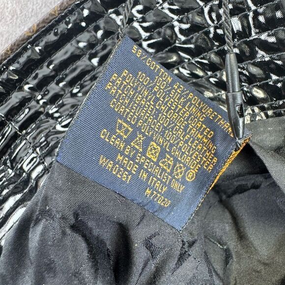 Louis Vuitton Bob Rainy Day Black Patent Bucket Hat Noir NWT - Picture 10 of 11